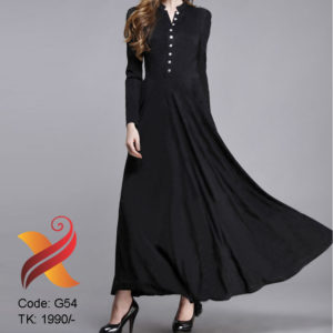 Black Georgette Gown
