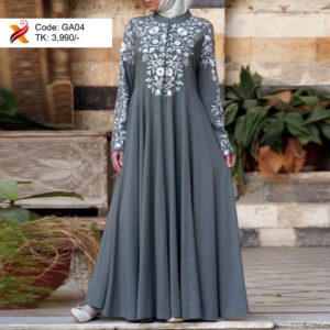 Embroidered Georgette Abaya